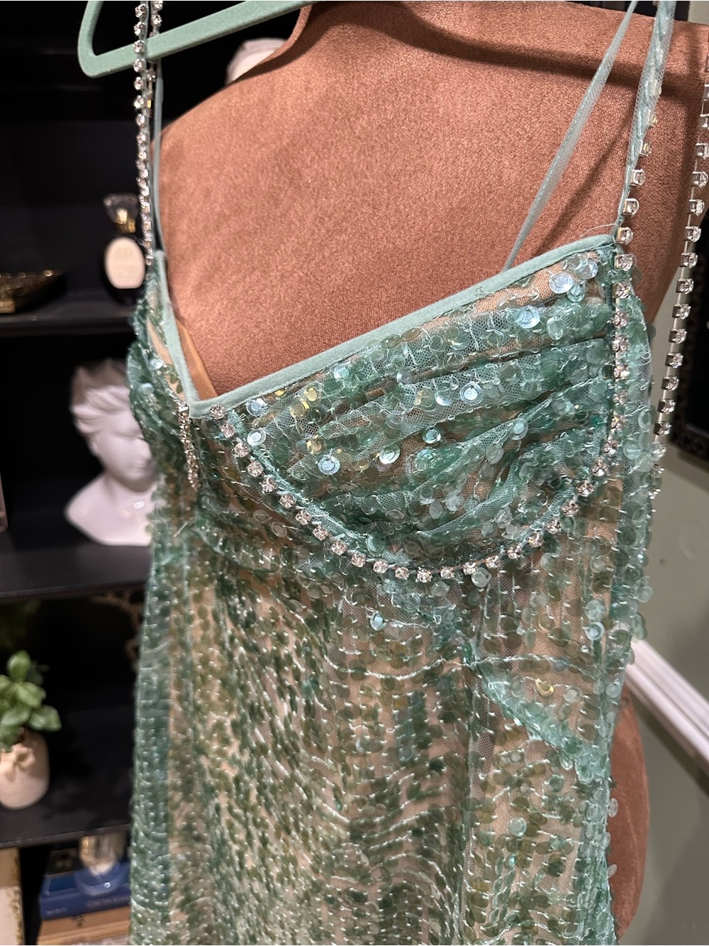 Fashion Nova “Mermaid Kisses” Sequin Mini Dress – Mint – Size XL – NWOT - Picture 7 of 14